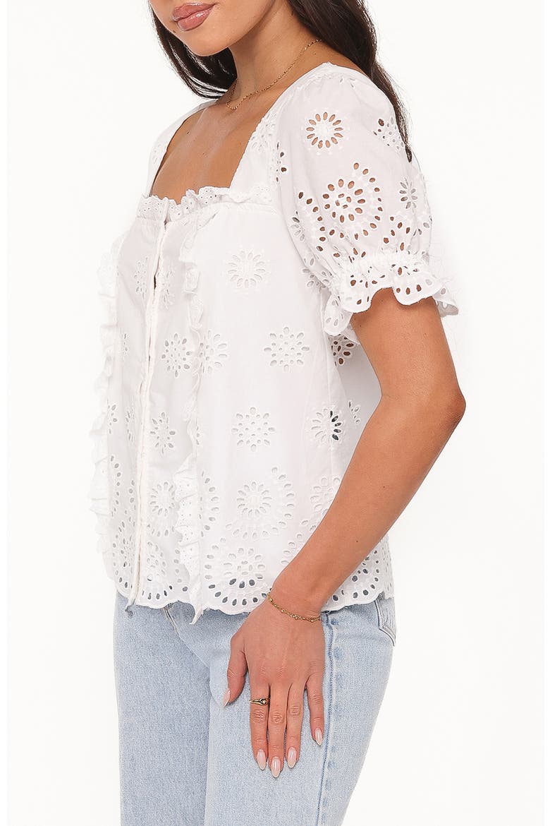 Kairi Eyelet Puff Sleeve Top, Alternate, color, WHITE BRODERIE