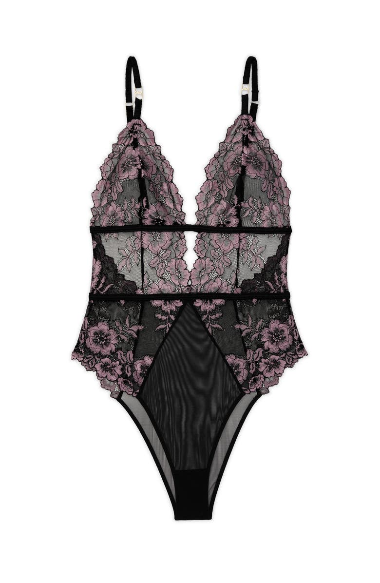 Adore Me Calissa Lace Bodysuit Lingerie, Alternate, color, 