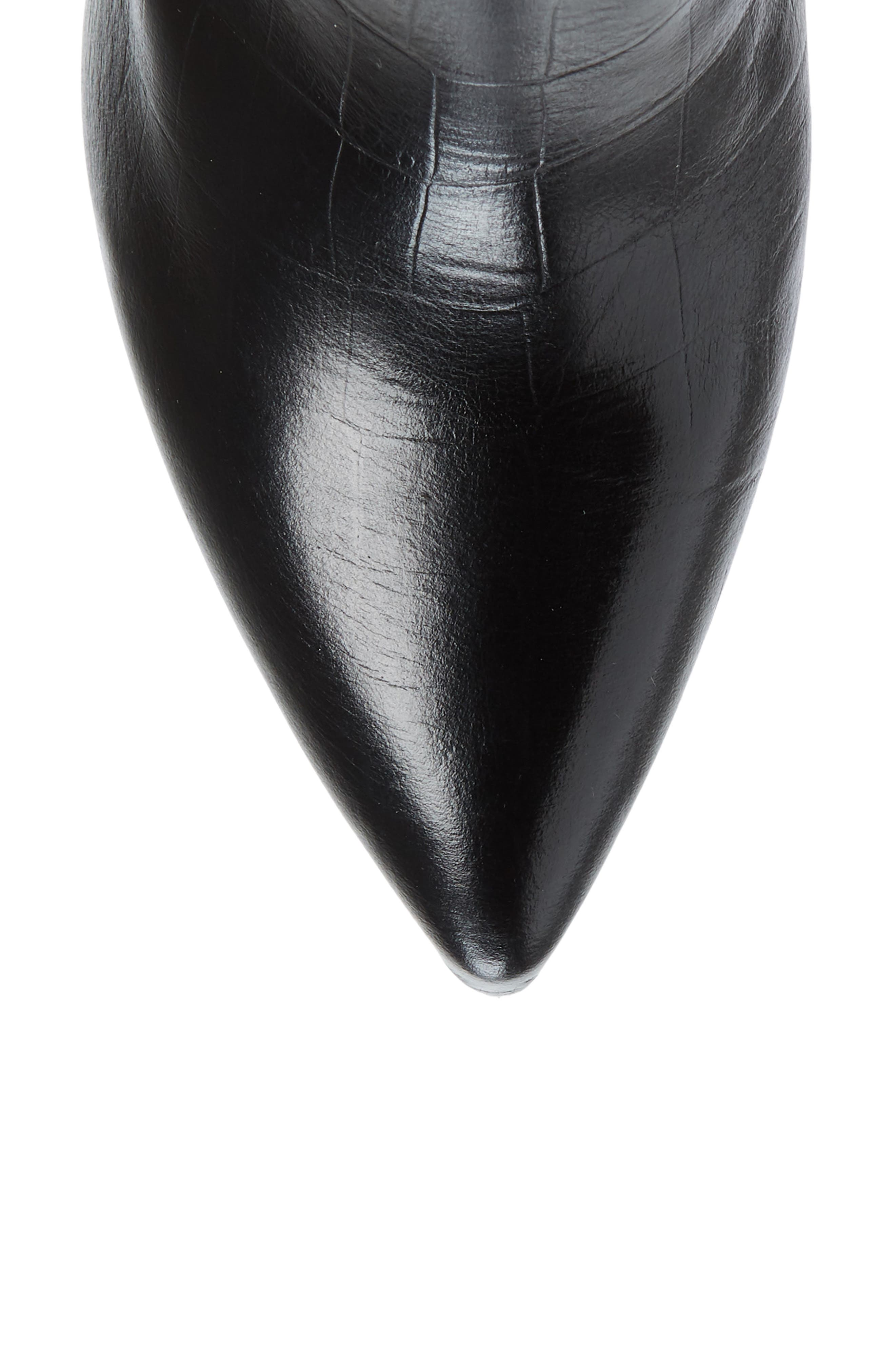 Paris Texas Croc Embossed Over the Knee Boot, Alternate, color, 