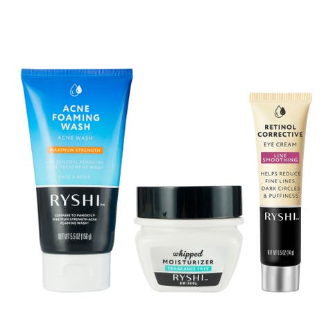 Clear & Renew Skincare Trio Acne Foaming Wash, Whipped Moisturizer & Retinol Corrective Eye Cream