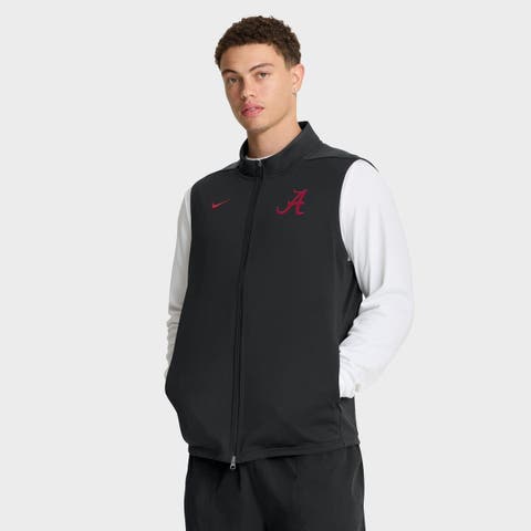Men's Nike Black Alabama Crimson Tide Primetime Victory Performance Full-Zip Vest