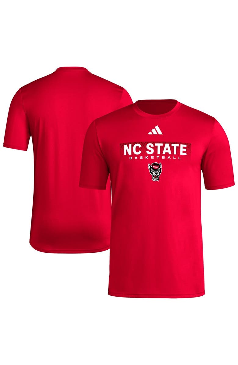 adidas Men's adidas Red NC State Wolfpack Locker On-Court In The Fade Pregame AEROREADY T-Shirt, Alternate, color, Red