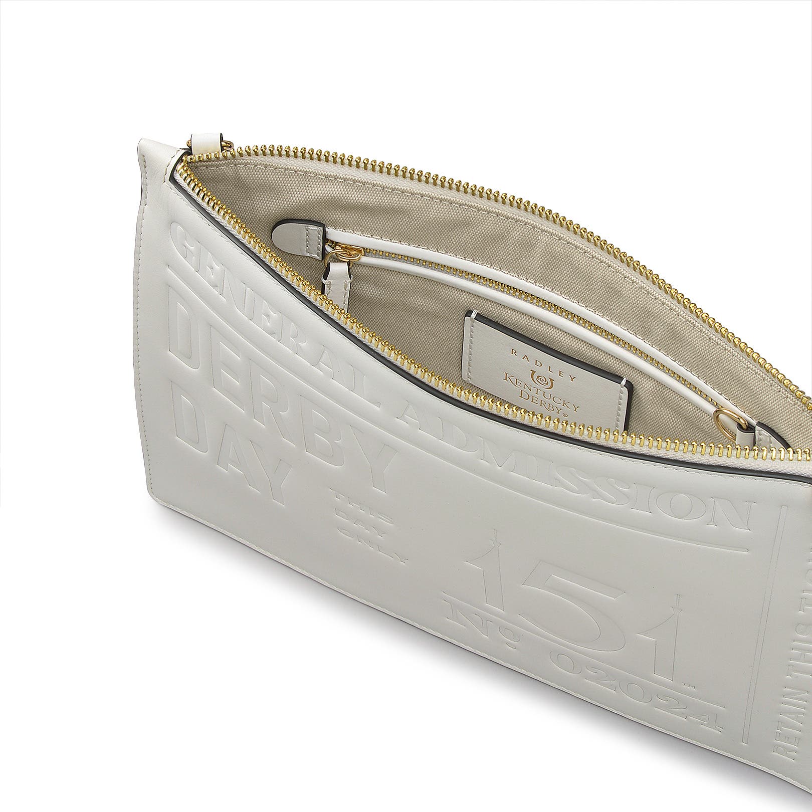 Radley Kentucky Derby Ss25 Medium Ziptop Crossbody  Bag, Alternate, color, Chalk