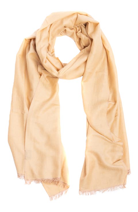 Cashmere Silk Eyelash Fringe Scarf