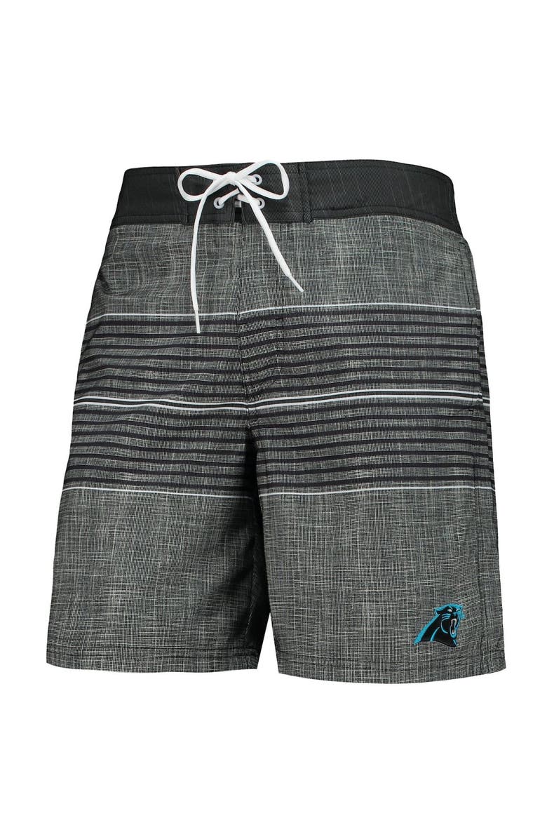 G-III SPORTS BY CARL BANKS Men's G-III Sports by Carl Banks Black Carolina Panthers Horizon Swim Shorts, Alternate, color, 