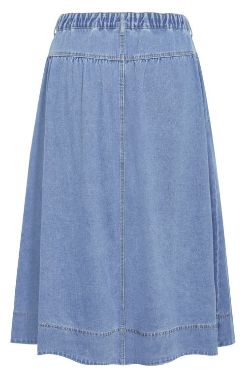 City Chic Denim Maxi Skirt In Denim Light