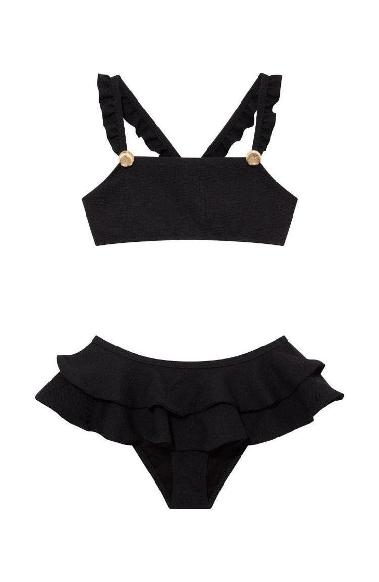 Moeva Dassy Kids Girls Bikini Set, Main, color, Black