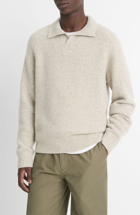 Cashmere Donegal Johnny Collar Sweater