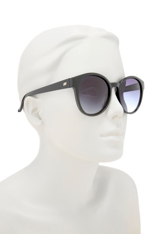 Le Specs Paramount 53mm Gradient Round Sunglasses In Black