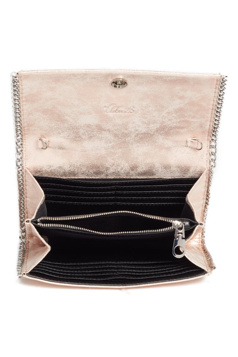 Faux Leather Wallet on a Chain, Alternate, color, BLUSH