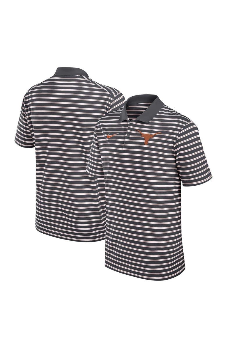 Nike Men's Nike Anthracite/White Texas Longhorns Primetime Victory Striped Performance Polo, Alternate, color, Anthracite