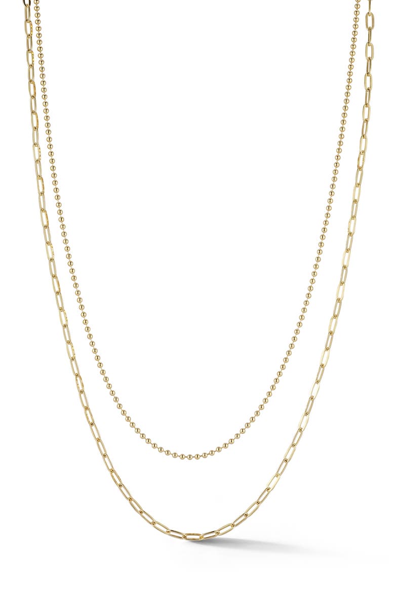 Layered Chain Necklace, Main, color, GOLD