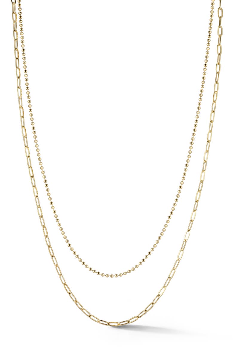 GLAZE JEWELRY Layered Chain Necklace, Main, color, Gold