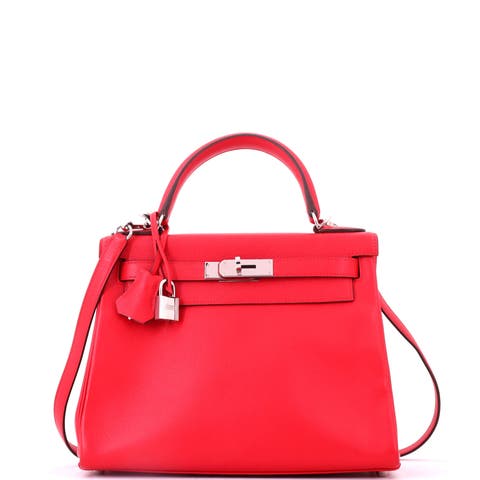 Kelly Handbag Verso Evercolor with Palladium Hardware 28