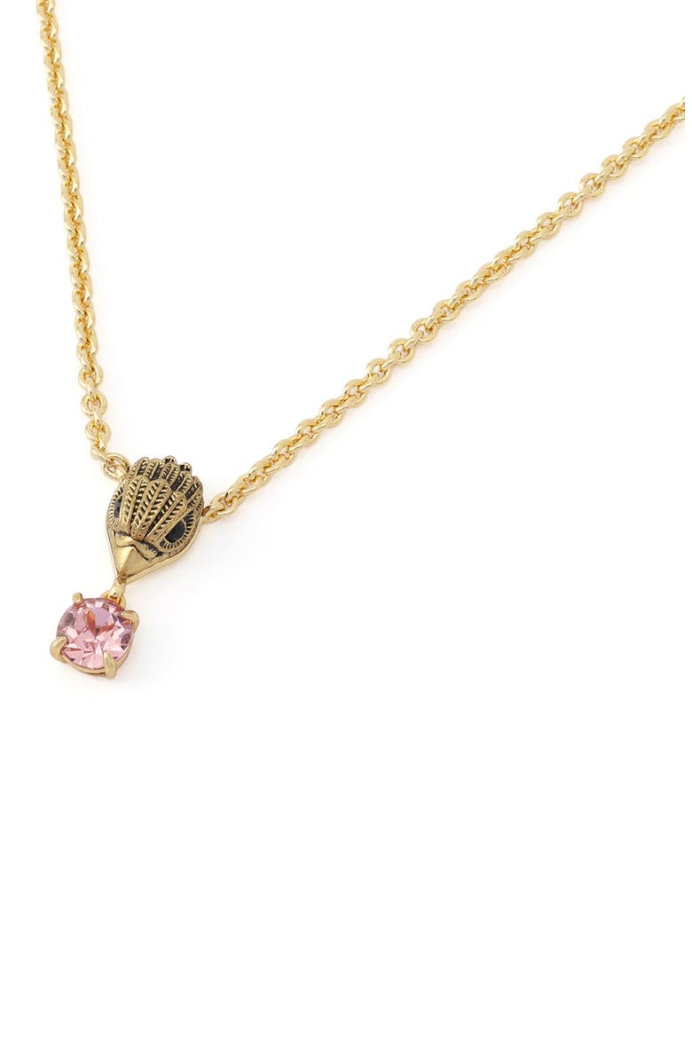 Eagle Gemstone Short Pendant Necklace, Alternate, color, PINK