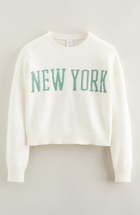 Kids' Intarsia Crewneck Sweater (Big Kid)