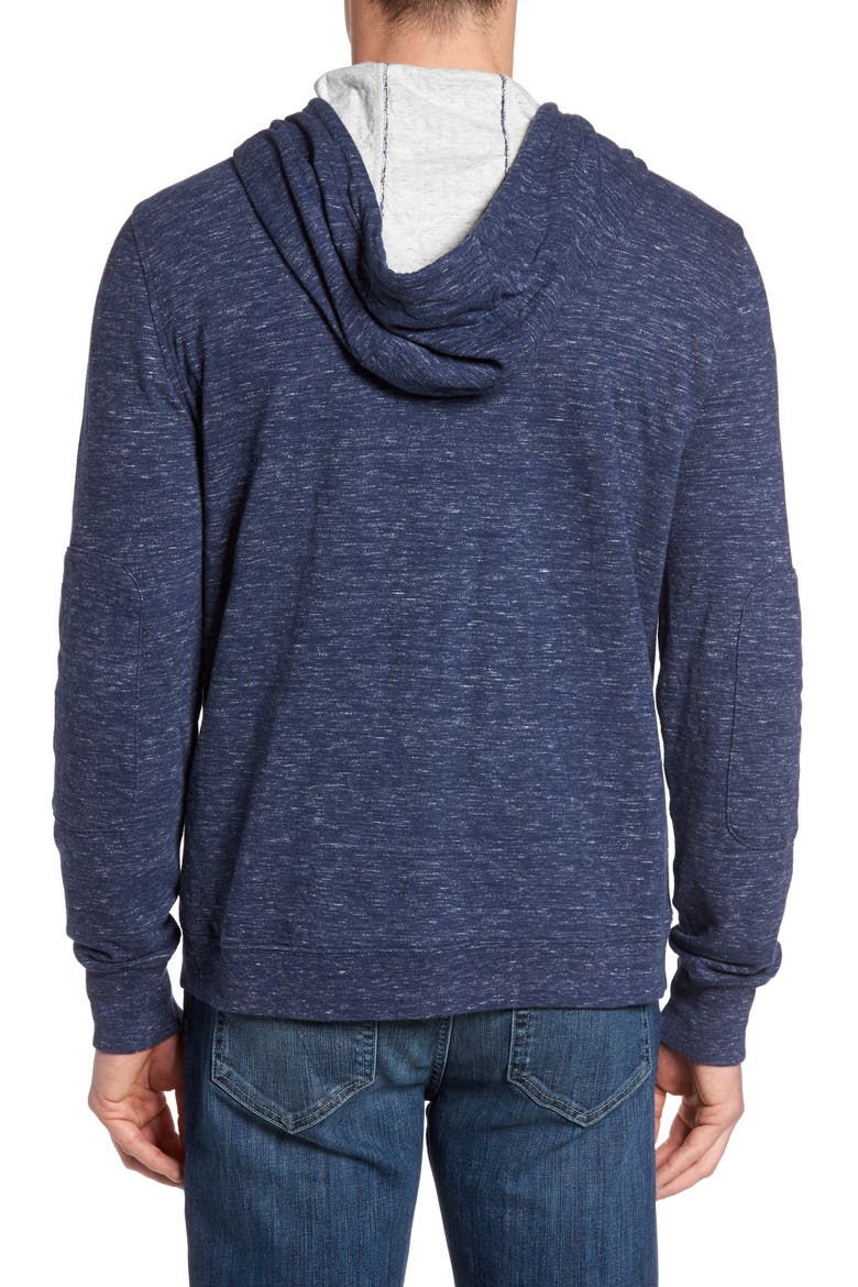 Blake Double Cloth Henley Hoodie, Alternate, color, NAVY HEATHER