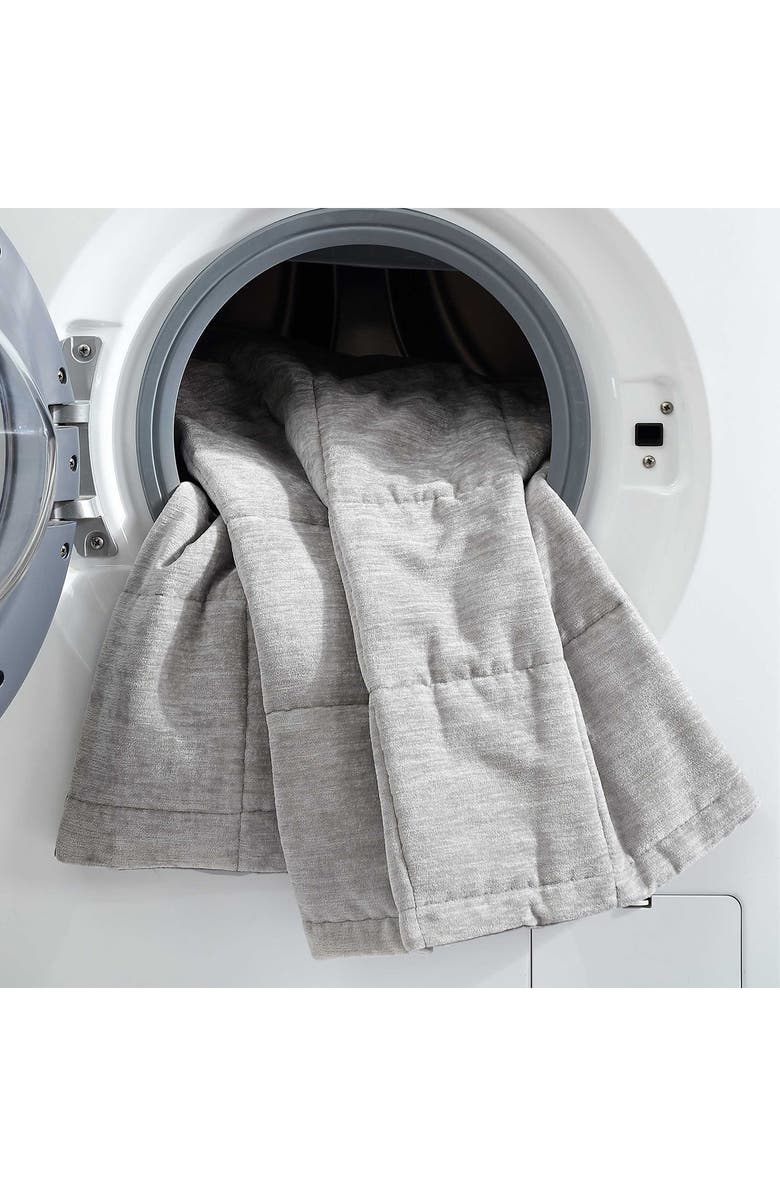 Vera Wang Chenille Box Quilt Set, Alternate, color, Silver Grey