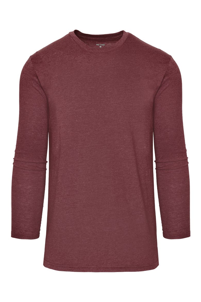 TALL CLASSIC LONG SLEEVE TEE, Alternate, color, DARK HEATHER CLOVEWOOD