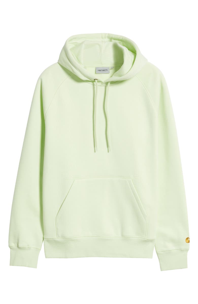 Carhartt Work In Progress Chase Fleece Hoodie, Alternate, color, Air Green / Gold