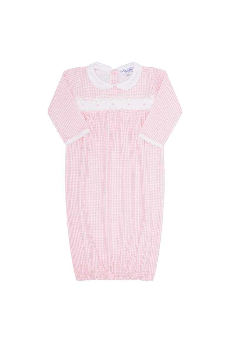 Pink Gingham Smocked Gown - Baby, Alternate, color, Pink