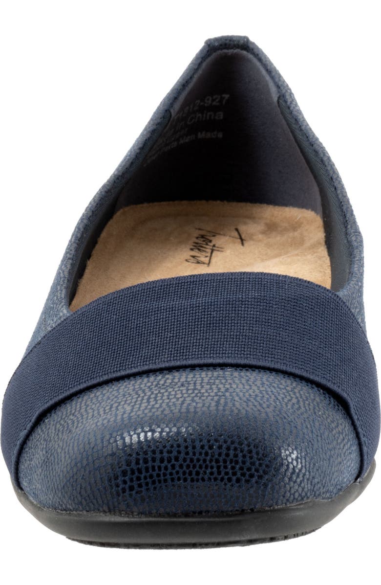 SoftWalk<sup>®</sup> Samantha Flat, Alternate, color, Navy Lizard Embossed