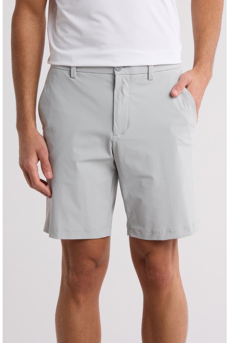 9" Flat Front Golf Shorts, Main, color, HIGH RISE