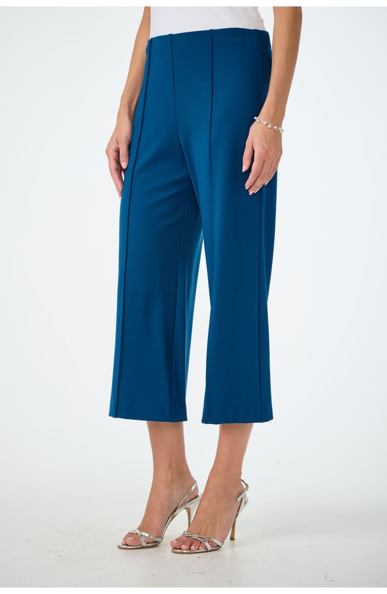 Trina Turk Santo Ponte Cropped Wide Leg Pant, Alternate, color, Burle Blue