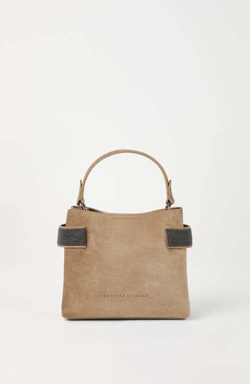 Brunello Cucinelli Small Top-handle Essence Bag In Brown