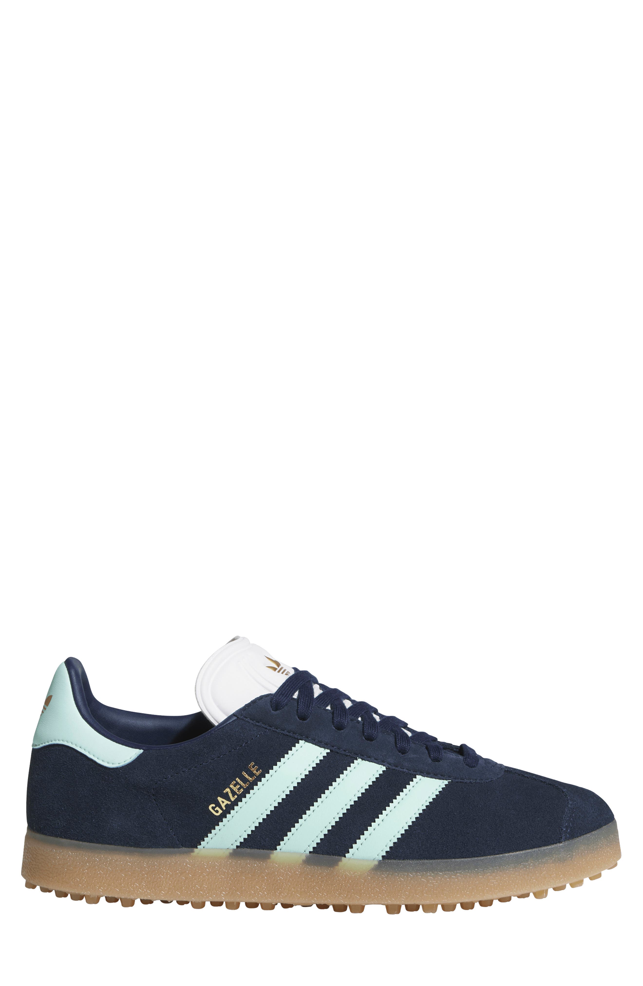 adidas Gazelle Golf Sneaker, Alternate, color, Indigo/ Mint/ White