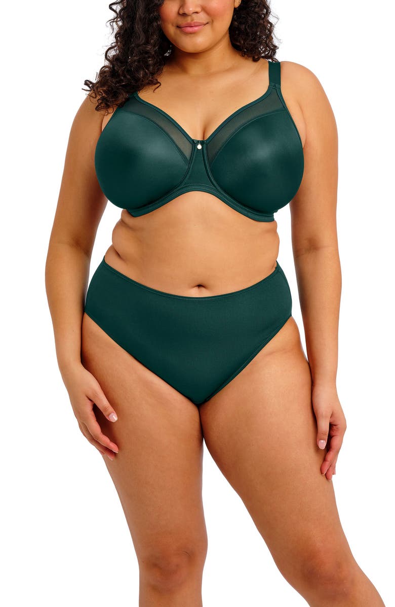 Elomi Smooth Full Briefs, Alternate, color, Deep Emerald