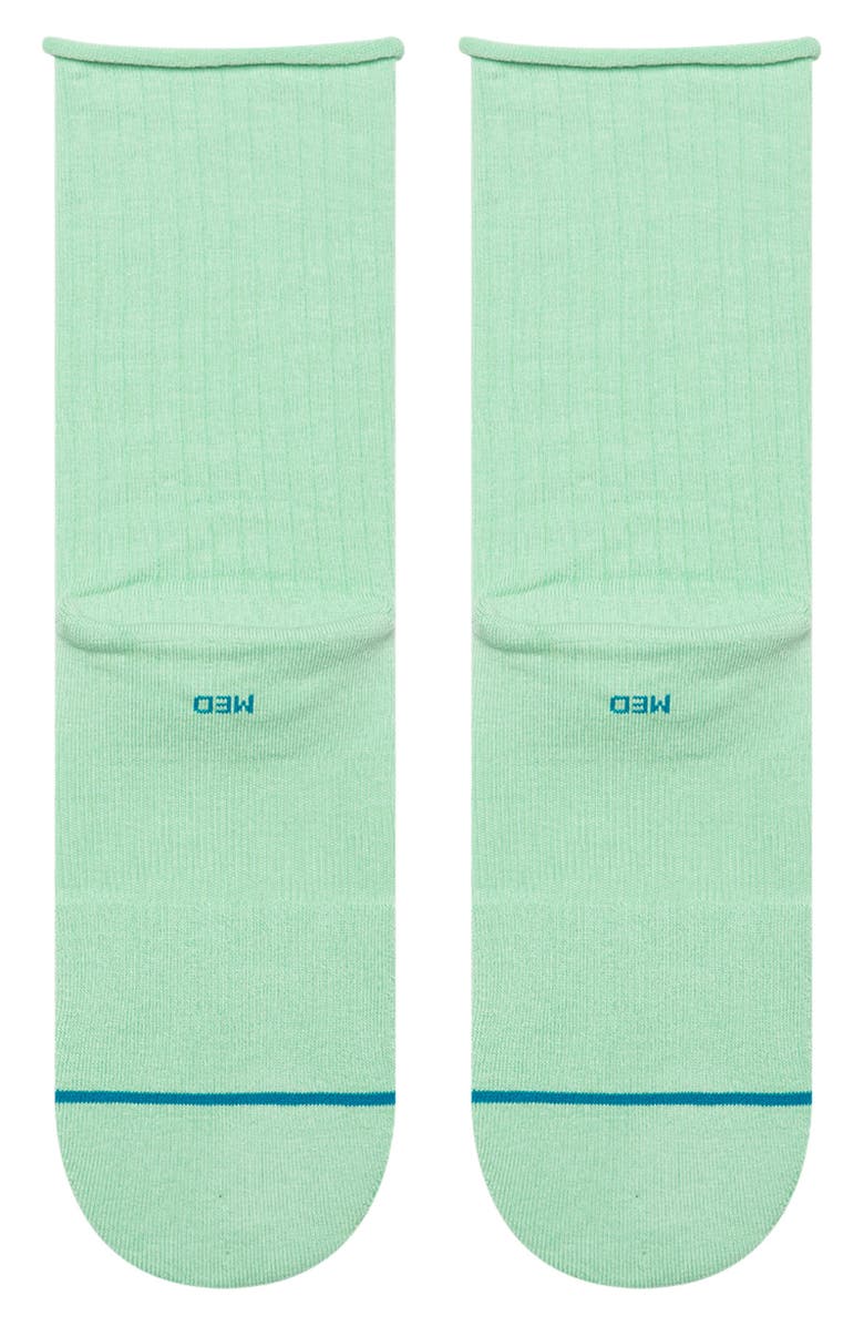 Stance Rolled Quarter Crew Socks, Alternate, color, Jade