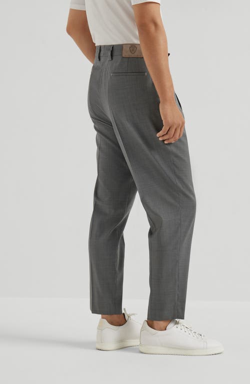 Brunello Cucinelli Virgin Wool Trousers In Gray