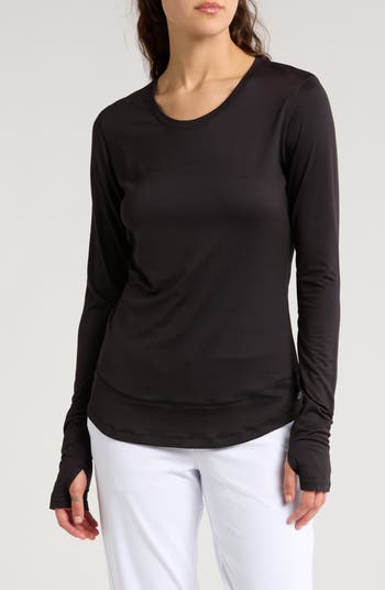 X by Gottex Mesh Back Long Sleeve T-Shirt | Nordstromrack
