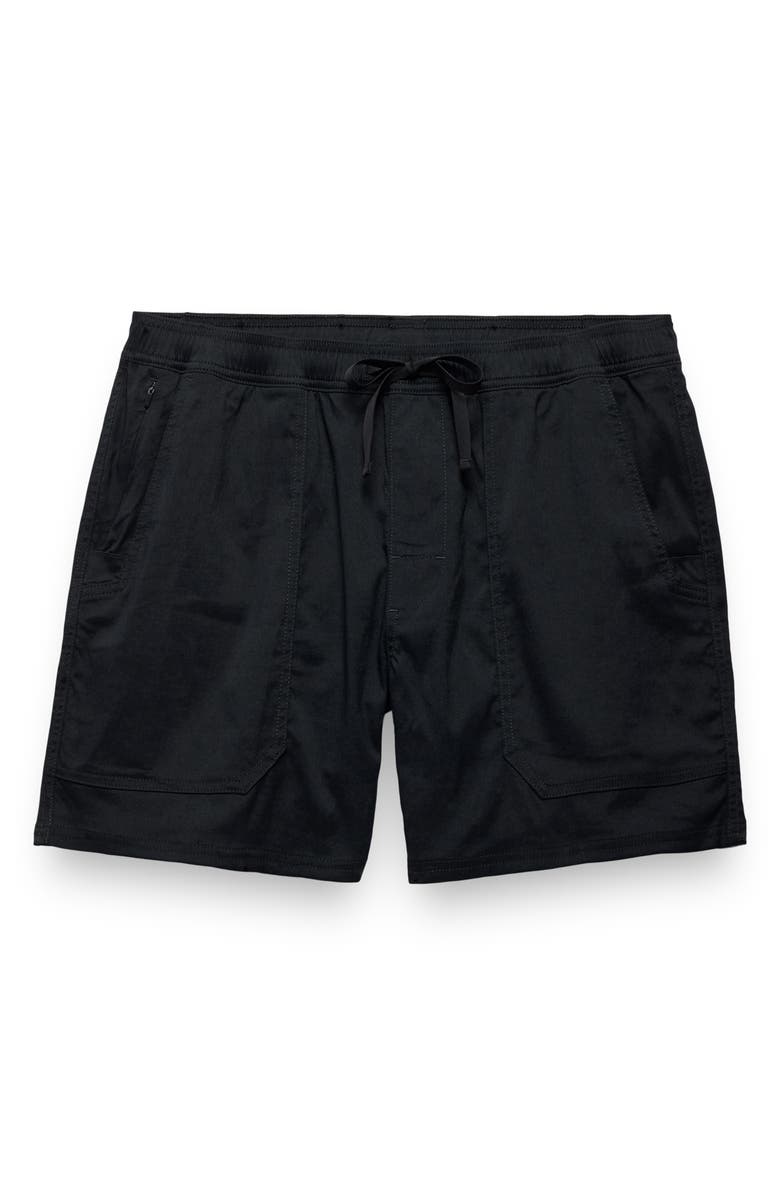 prAna Stretch Zion<sup>™</sup> Drawstring Waist Shorts, Alternate, color, Black