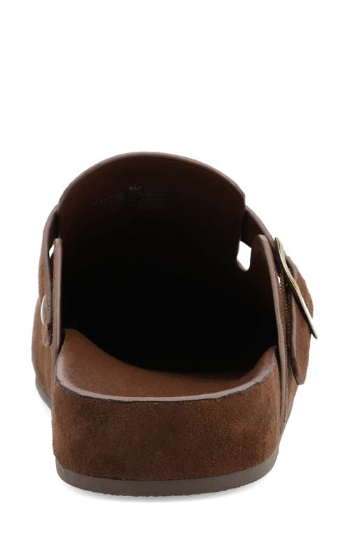Mia Buckle Strap Mule In Brown