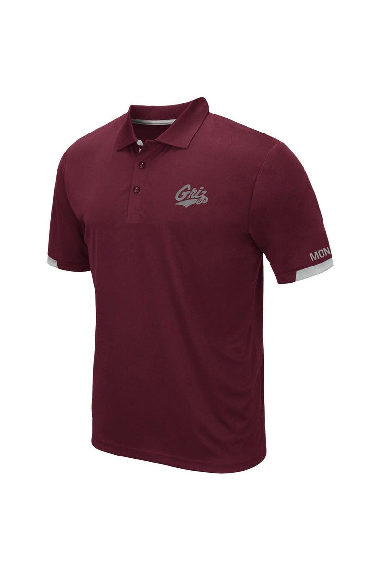 Men's Colosseum Maroon Montana Grizzlies Santry Lightweight Polo, Alternate, color, Maroon