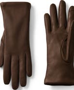 Lands' End EZ Touch Screen Cashmere Lined Leather Gloves