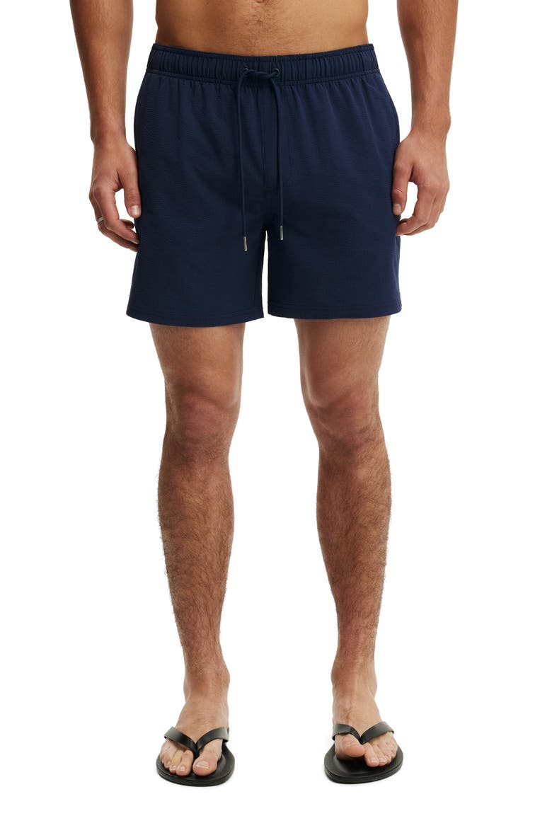 Men's Stretch Swim Short, Main, color, Navy Seersucker