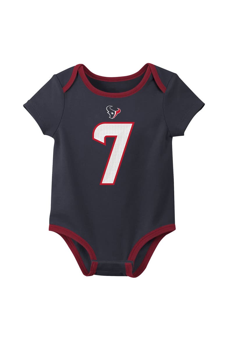 Newborn & Infant Nike C.J. Stroud Houston Texans Name & Number 3-Pack Bodysuit Set, Alternate, color, Navy