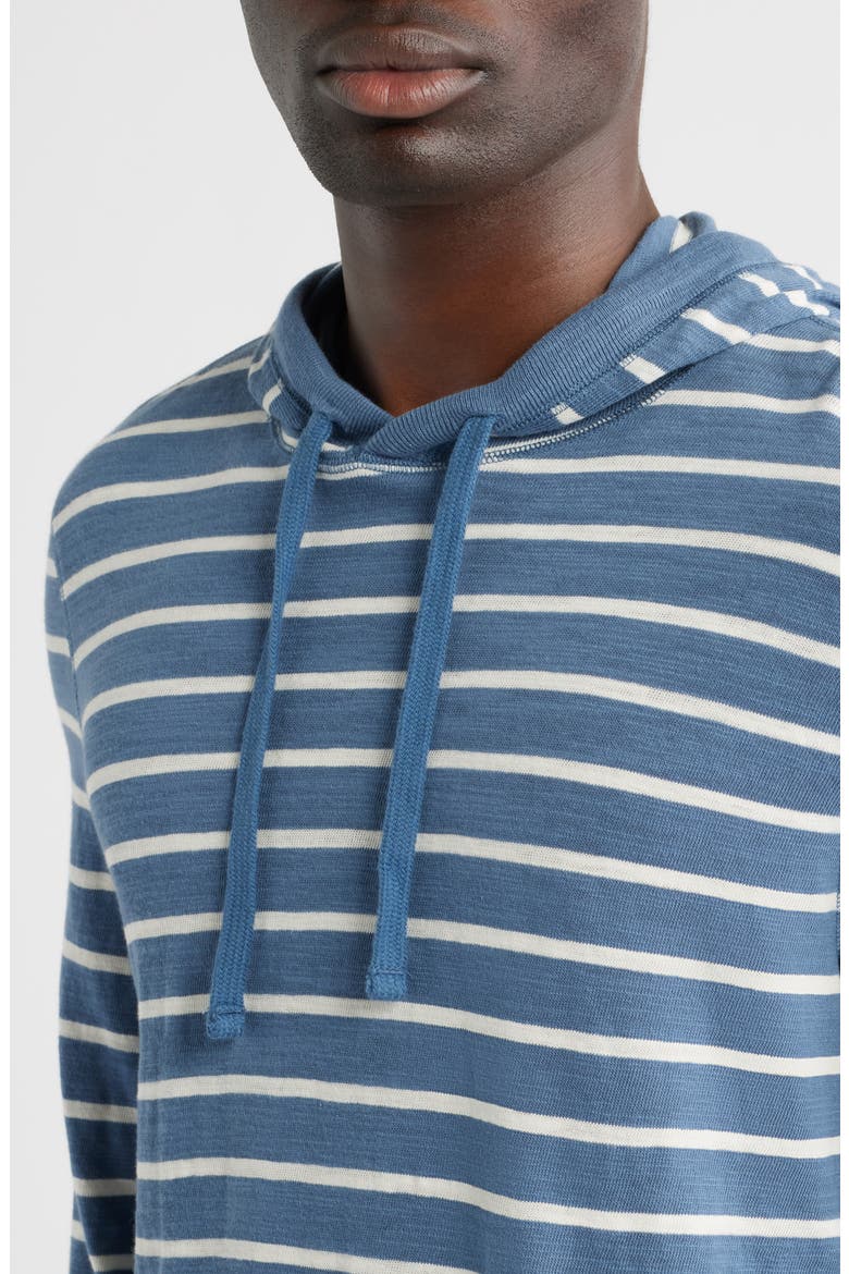 Sunwashed Slub Organic Cotton Hoodie, Alternate, color, BREAKER BLUE BRETON STRIPE