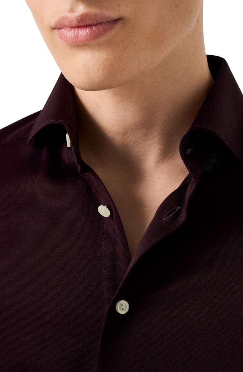 Eton Contemporary Fit Cotton Dress Shirt, Alternate, color, Medium Red