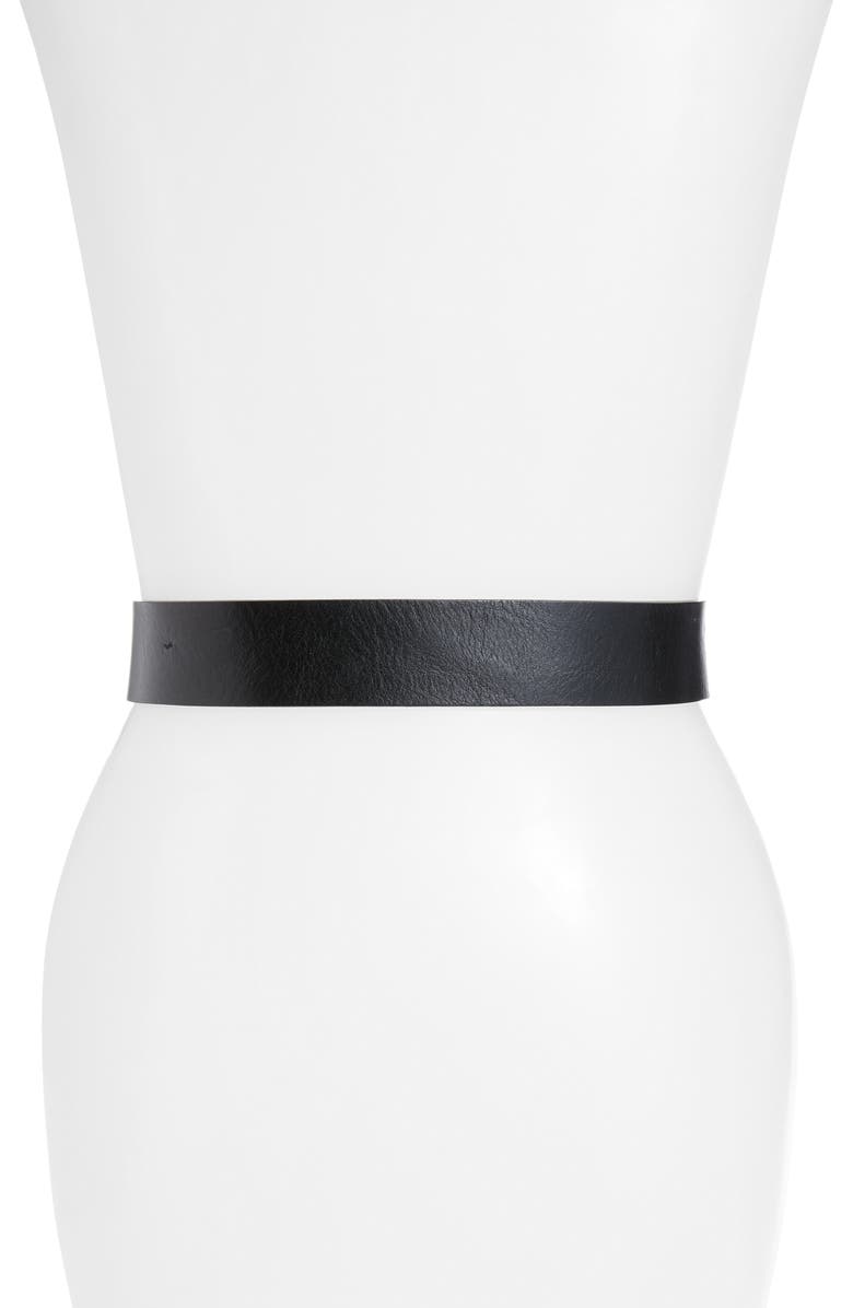 rag & bone Watch Leather Belt, Alternate, color, 