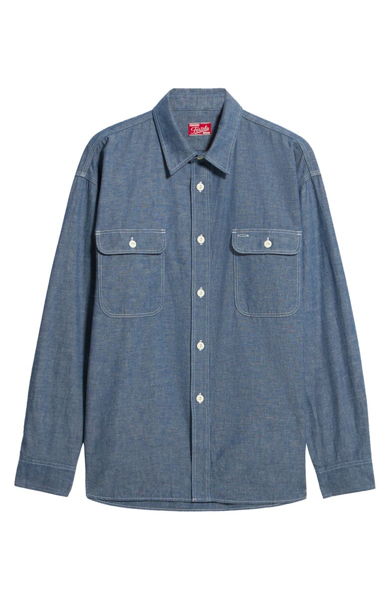 Fortela Sail Chambray Shirt, Main, color, Sky