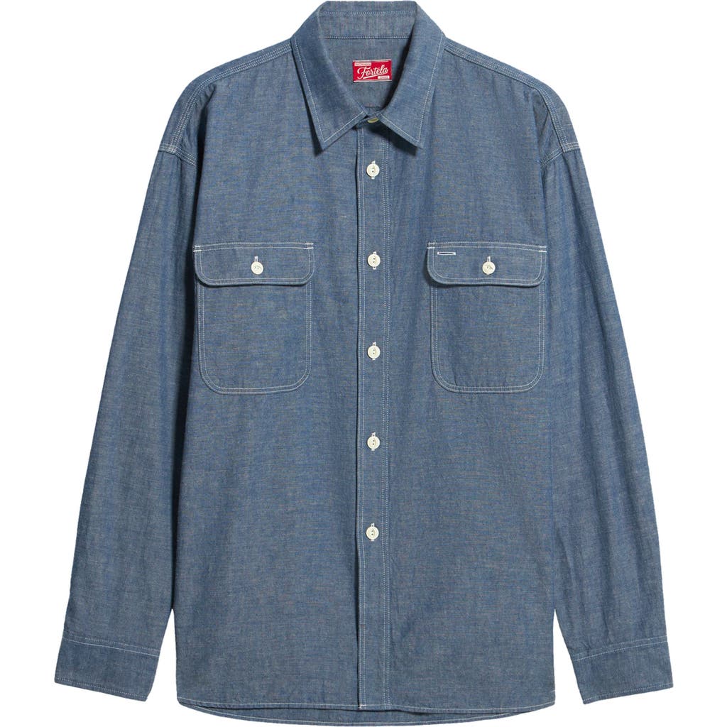 Fortela Sail Chambray Shirt In Blue