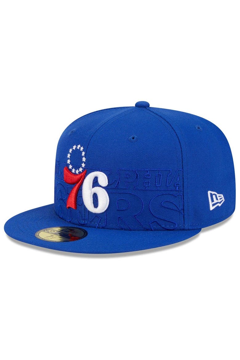 Men's New Era  Royal Philadelphia 76ers 2023 NBA Draft 59FIFTY Fitted Hat, Main, color, Royal