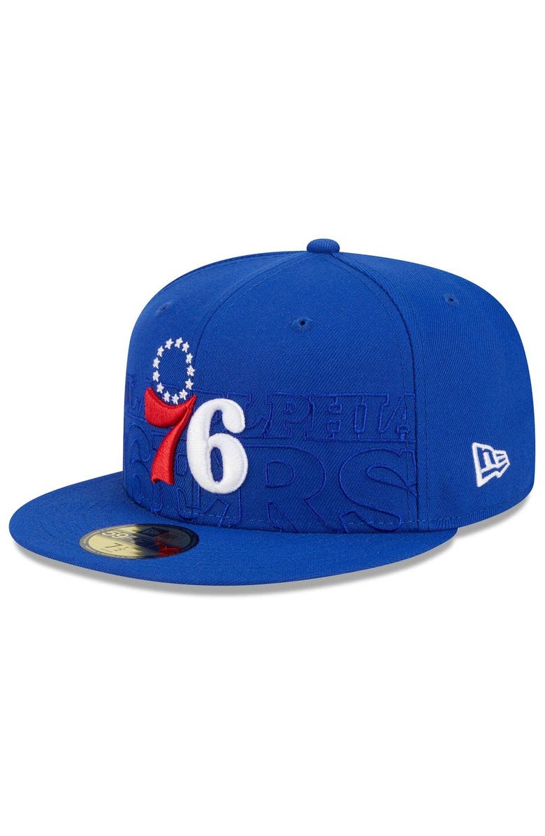 New Era Men's New Era Royal Philadelphia 76ers 2023 NBA Draft 59FIFTY Fitted Hat, Main, color,