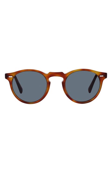 Gregory Peck 50mm Round Sunglasses
