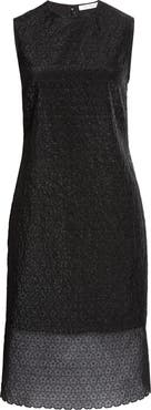 Cecilie Bahnsen Devin Windflower Embroidered Organza Sheath Dress
