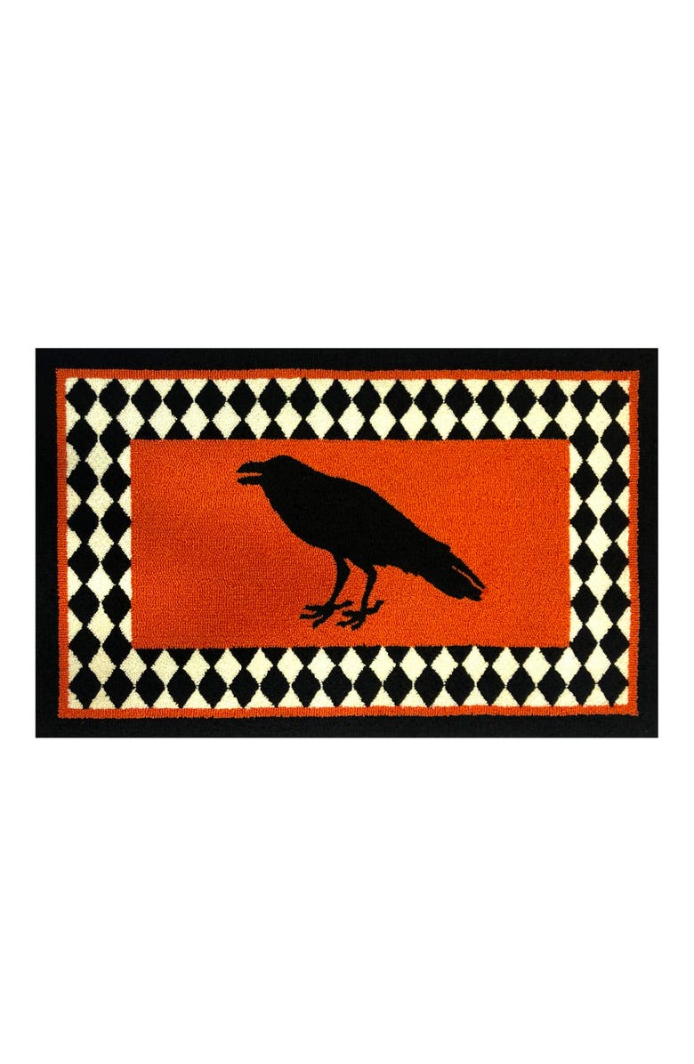 R16 HOME Harlequin Raven Doormat, Main, color, 